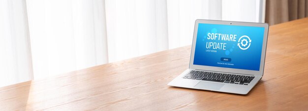 Programuppdatering på dator för modern version av enhetsprogramvara