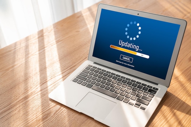 Programuppdatering på dator för modern version av enhetsprogramvara
