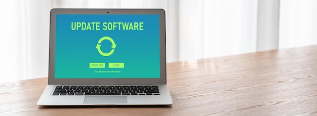 Programuppdatering på dator för modern version av enhetsprogramvara