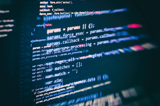 Project managers work new idea. WWW software development. Mobile app developer. Innovative startup project. Website programming code. IT business.