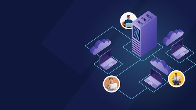 purple modern IT computer background