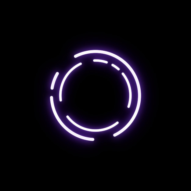 Purple neon circle