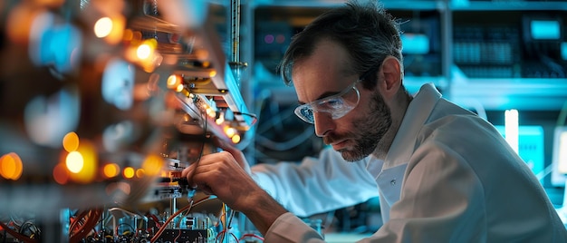 Quantum Computing Researcher in a Lab
