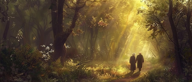 quotgolden hour embrace elderly couple standing on a cliffquot
