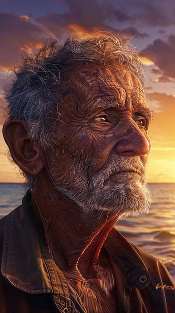 quotold fisherman on a deserted beachquot