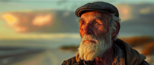 quotold fisherman on a deserted beachquot