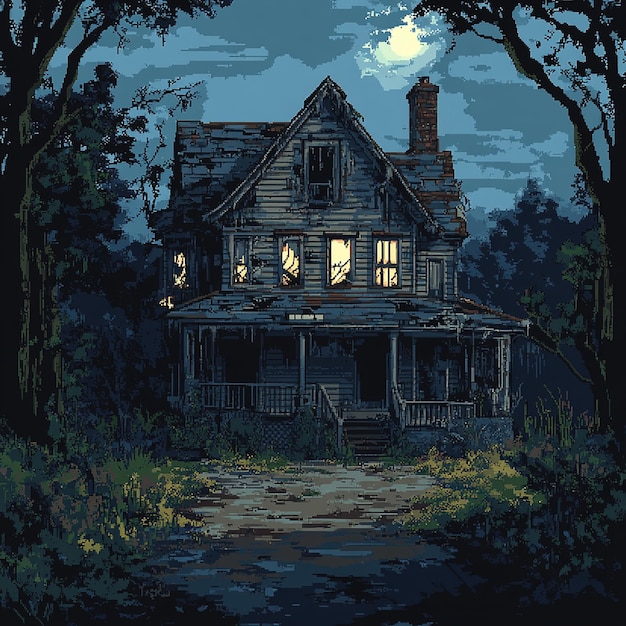 quotOminous Haunted House Scenequot