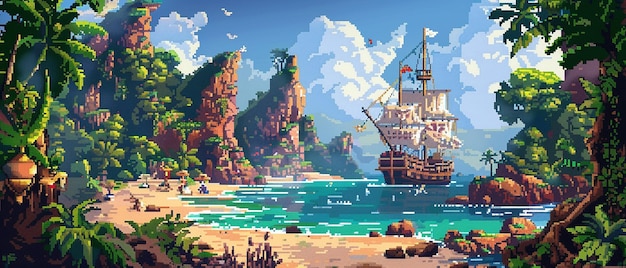 quotVibrant Treasure Island Scenequot