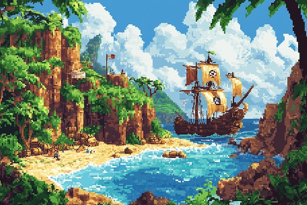 quotVibrant Treasure Island Scenequot