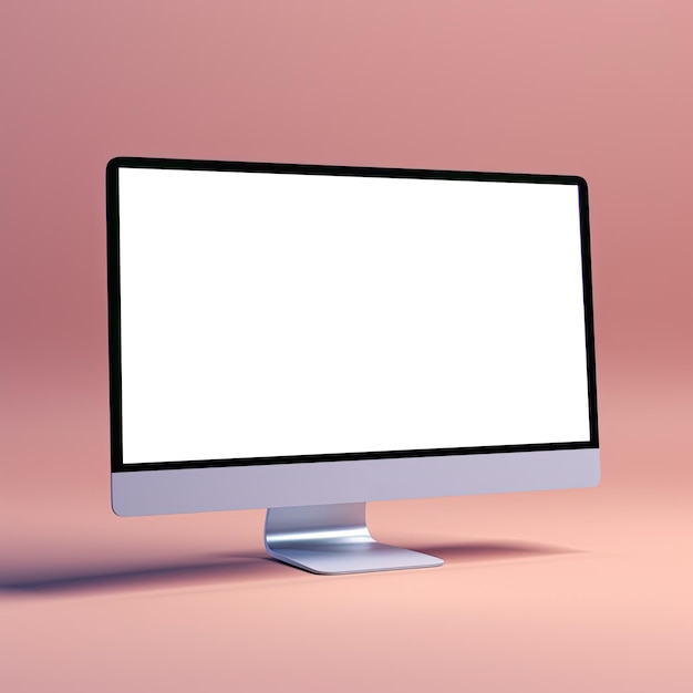 Realistic computer monitor mockup