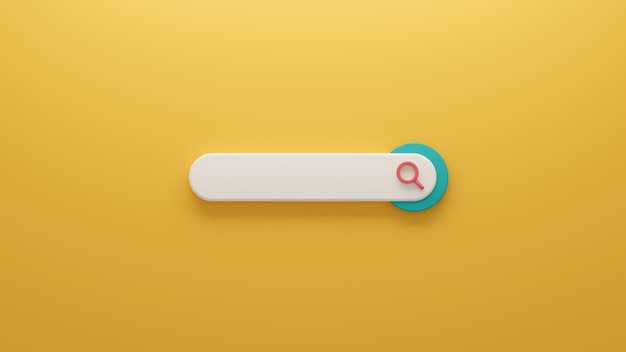 Realistic search bar on blue background search form template