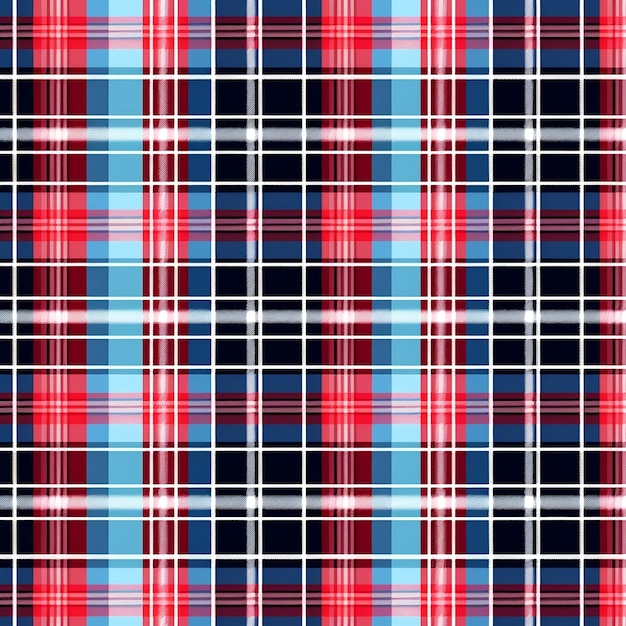 red and blue plaid pattern background texture AI generated