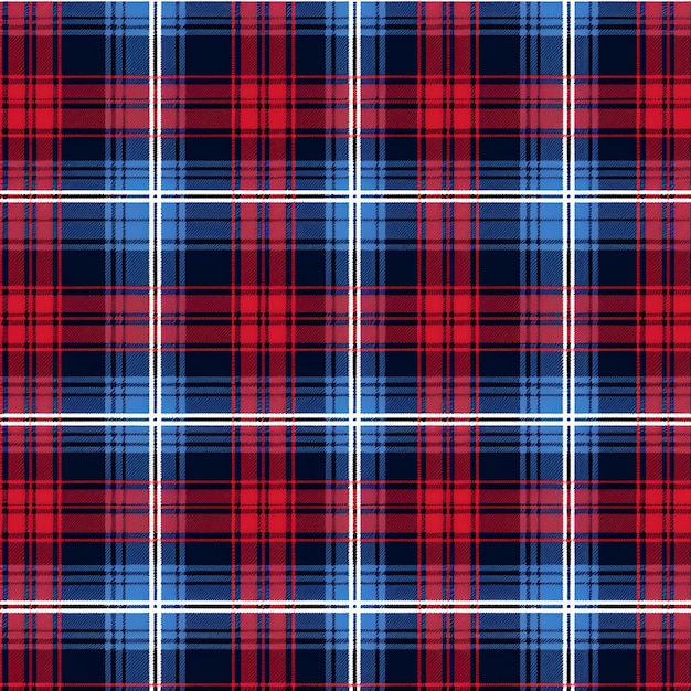 red and blue plaid pattern background texture AI generated