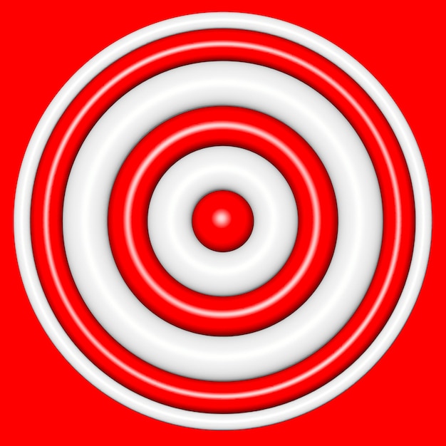 Red and white target on a red background