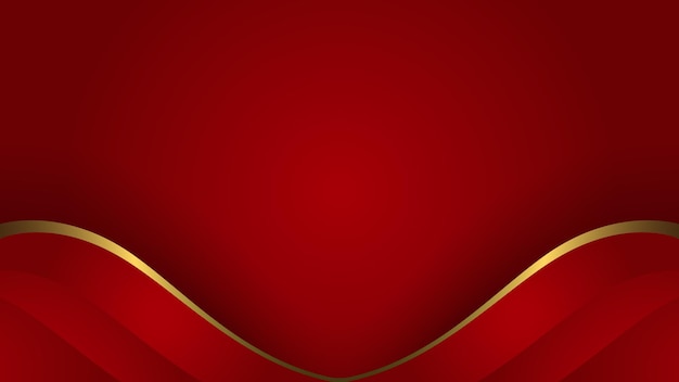 Red background with luxury gold
