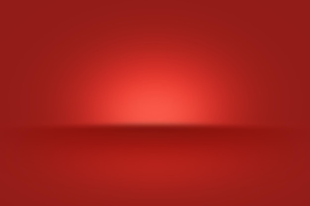 Red empty room studio abstract light background