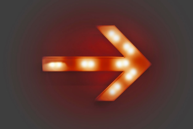 red illuminated arrow