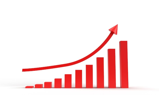 red pink orange arrow direcrtion chart graph growth up strategy business financial marketing strateg