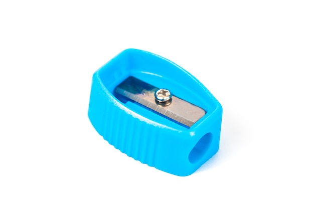 red sharpener tool stationery on white background isolate
