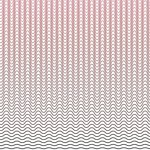 Red stripes wave seamless pattern abstract vector image