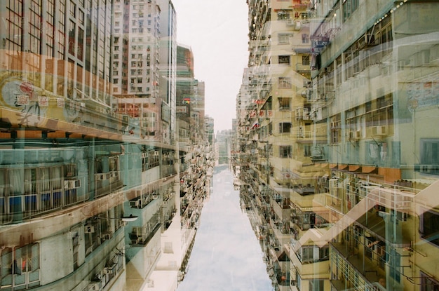 residential buildings in city