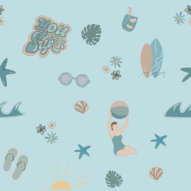 Retro 70s seamless patterns,  hippie backgrounds