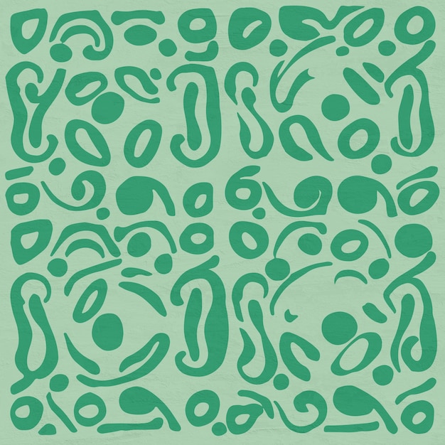 Retro Abstract Botanical Composition Square Art