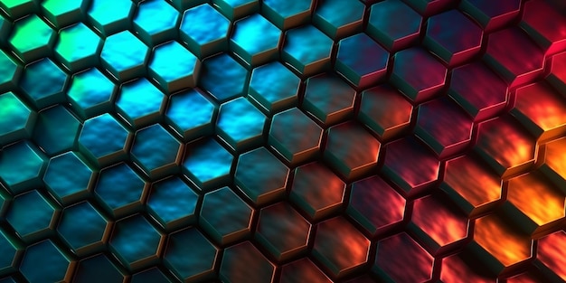 Retro Black honeycomb graphic wallpaper hexagon colorful great design for any purposes Generative Ai
