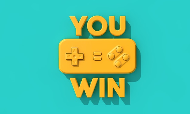 Retro computer game controller background d rendering