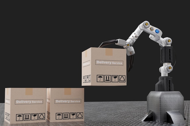 Robot arm Object for manufacturing industry technology