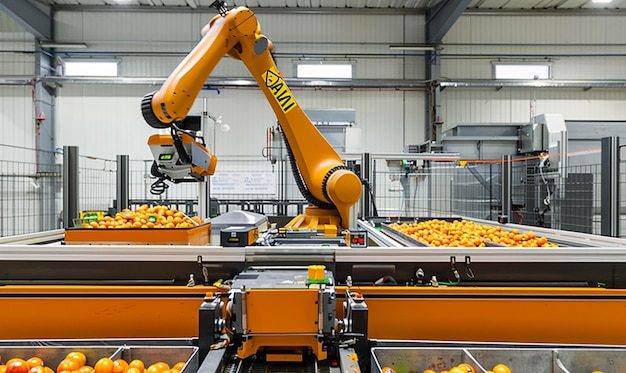 robotic system for fruit product factory