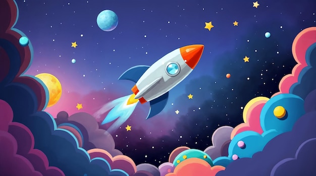 Rocket Ship in Space