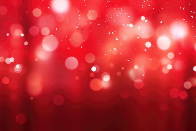 Rød julebaggrund med smuk glitter-bokeh – Generativ AI