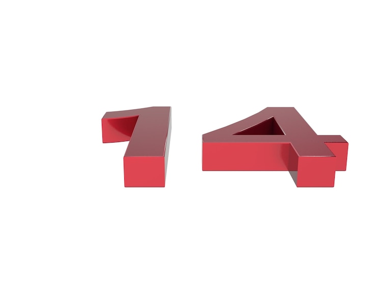 Bild röd siffra rea 3d-illustration