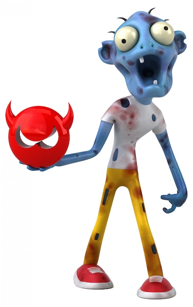Rolig zombie – 3D-illustration