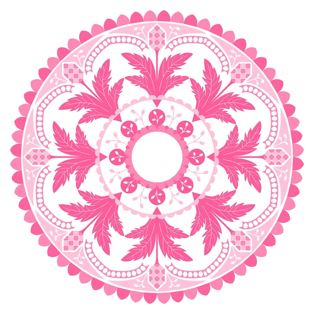 Rosa arabesk mönstrad designelement transparent PNG