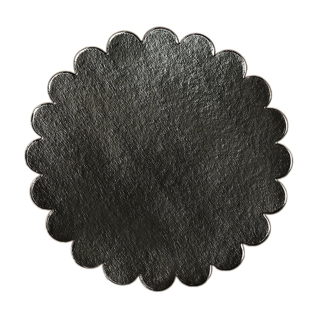 round silver tray pattern isolated over white background confectionery object photography