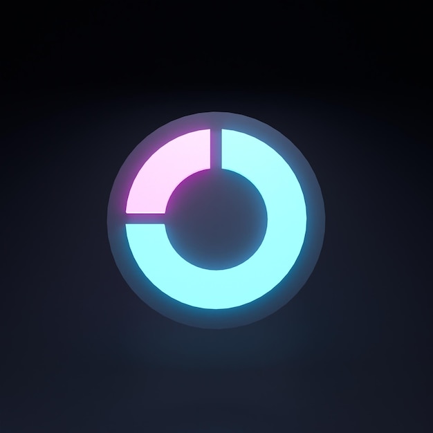 Runt stapeldiagram 3D render illustration