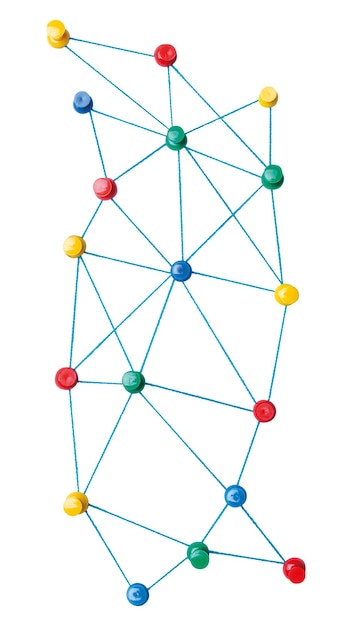 Science molecules png connecting dots abstract design