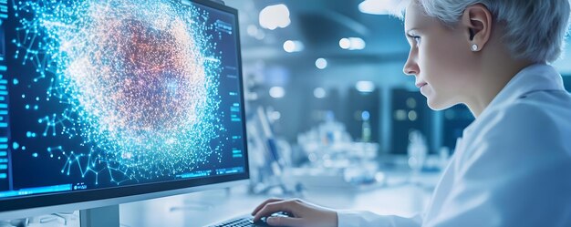 Scientist Working on Data Visualization on Computer