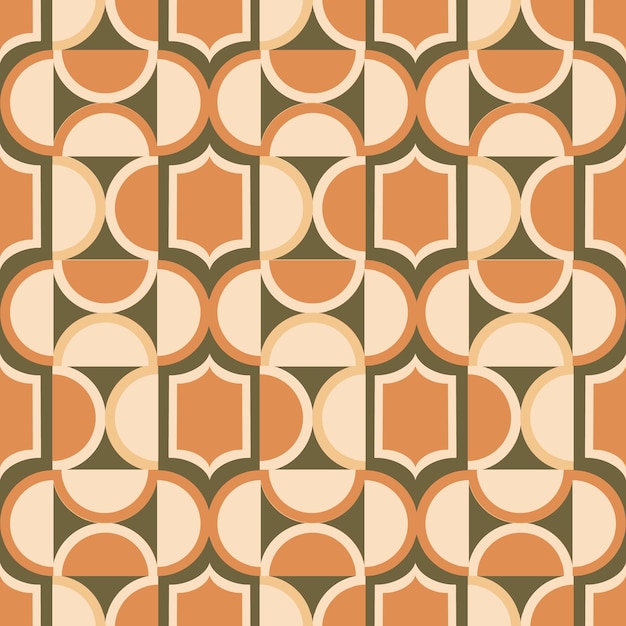 seamless abstract geometric pattern design with circles textile design