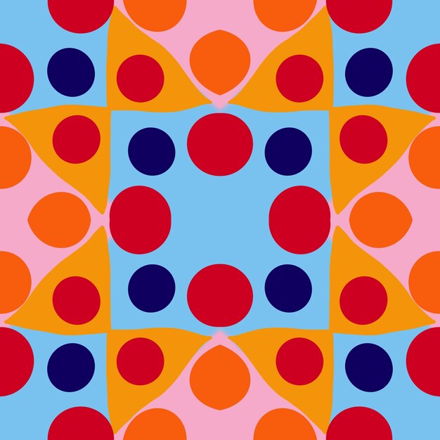 Seamless pattern retro vintage style 90 70s or 80s on Seamless pattern design