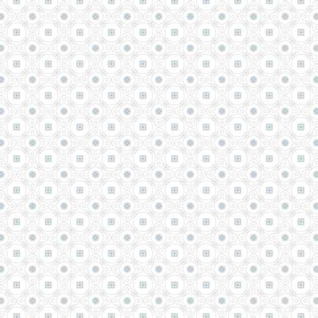 Seamless pattern with blue and white circles on a white background.