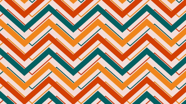 Seamless pattern with geometric background green red orange colored zigzag shapes high quality