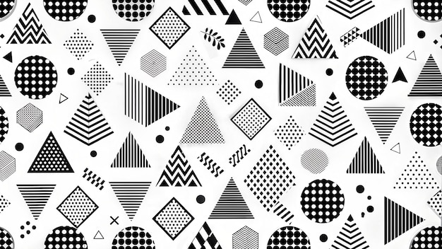 seamless pattern with geometric shapes vector illustration