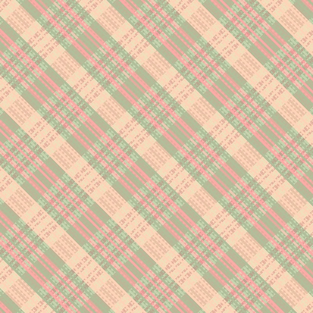 Seamless tartan plaid pattern with texture and pastel color Vector illustration