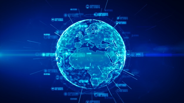 Secure data network. Cyber Security and Protection of personal data concept