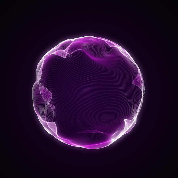 Sfærisk equalizer til musik. Rund lydbølge af partikler. Musikalsk abstrakt blå baggrund. 3D-rendering