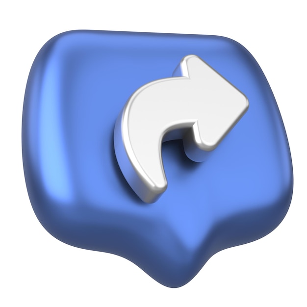 Share icon Share button 3D illustration