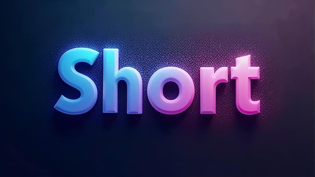 Short Neon Text